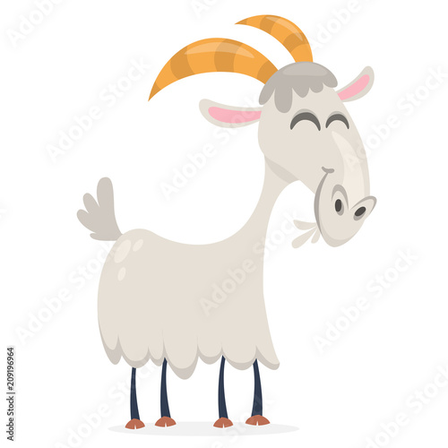 Goat Cartoon Character. Vector illustrated