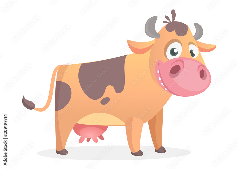 Vector illustration of Cartoon Cow Vector illustration of Cartoon Cow