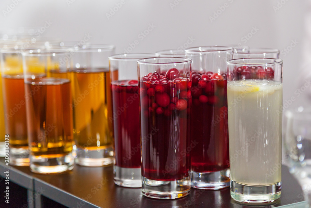 glasses with mors and lemonade glasses with mors and lemonade