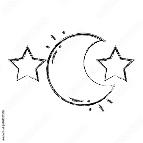 grunge moon sky with stars astronomy space