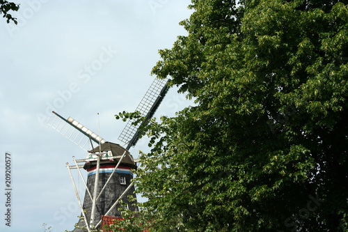 Historic windmill De Vriendschap in Winsum Groningen photo