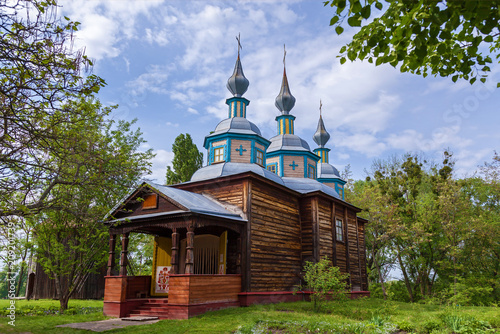 Old wooden Ukrainian Orthodox church photo