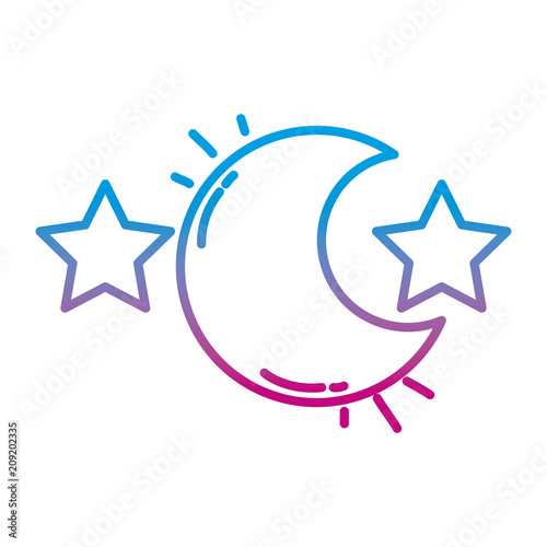 degraded line moon sky with stars astronomy space