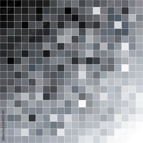 Black to white diagonal square mosaic