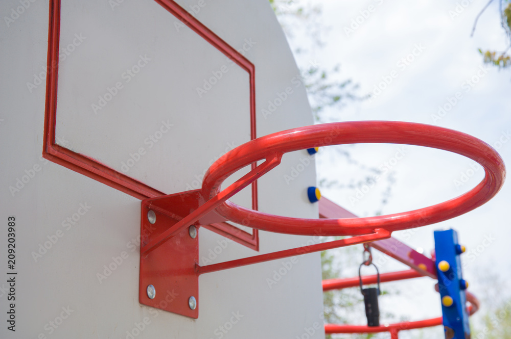 basketball ring on the playground