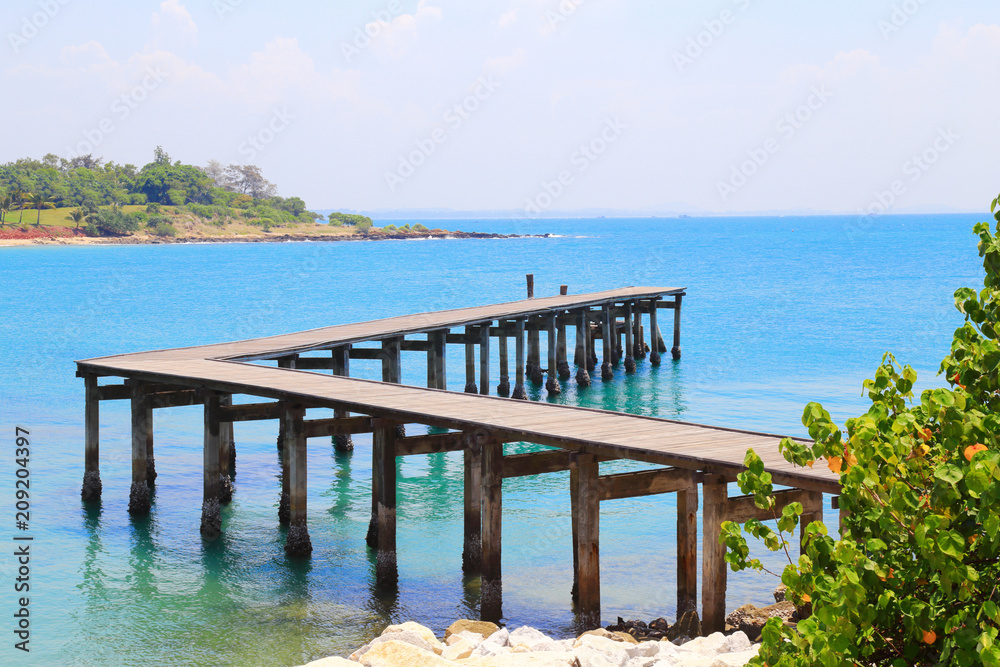 Bridge in to the sea at Rayong