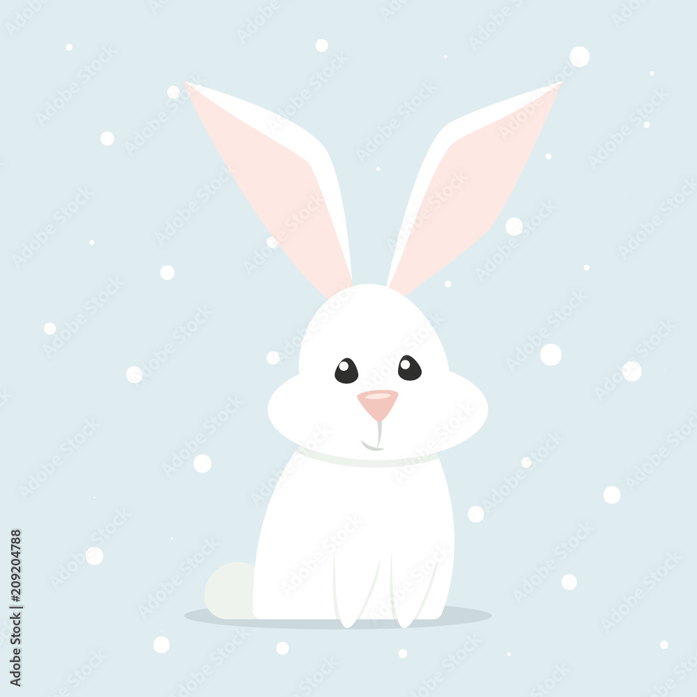 Naklejka Arctic zając wektor