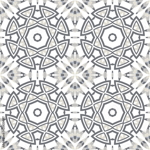 Oriental seamless geometric fabric pattern.  Greco Roman ornament. Ornamental background, texture, tiled. Mandala decor. Arabic, Islamic, moroccan, asian, indian native african motifs.