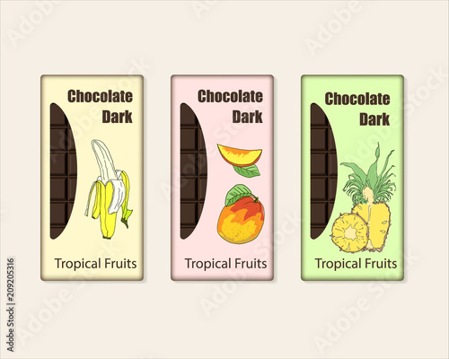 Vector Set Of Chocolate Bar Package