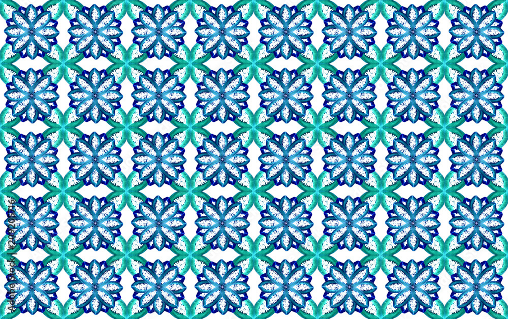 florales Muster blau-türkis für Geschenkpapier oder Karte florales Muster blau-türkis für Geschenkpapier oder Karte