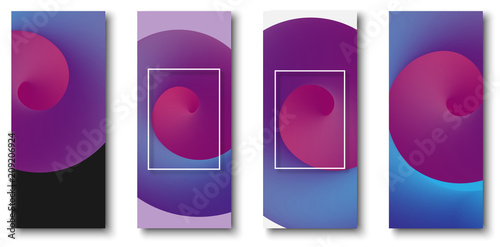 Colorful backgrounds with frame and abstract pattern.