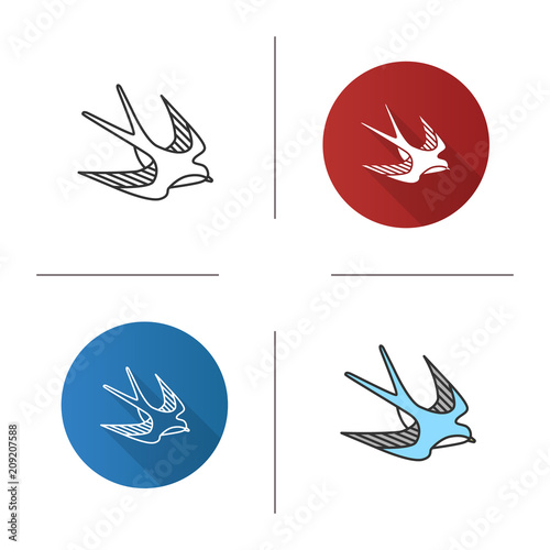 Swallow bird icon