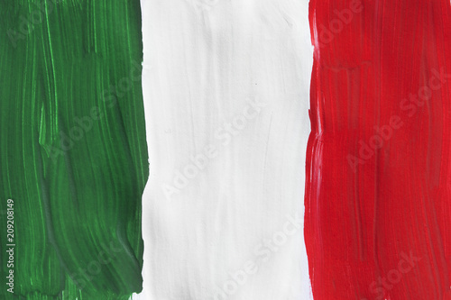 Fototapeta Naklejka Na Ścianę i Meble -  Painted Italian flag