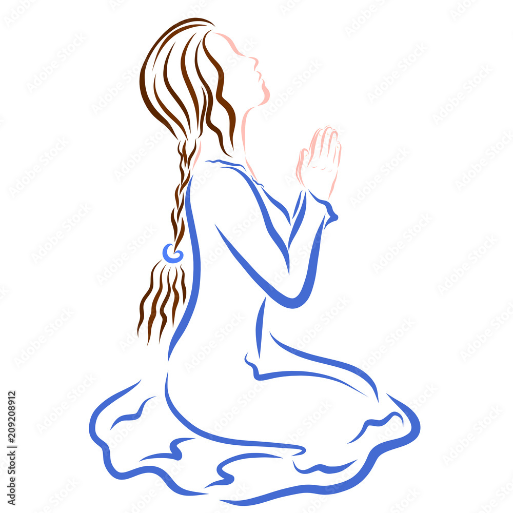 Images Of A Woman Praying On Her Knees