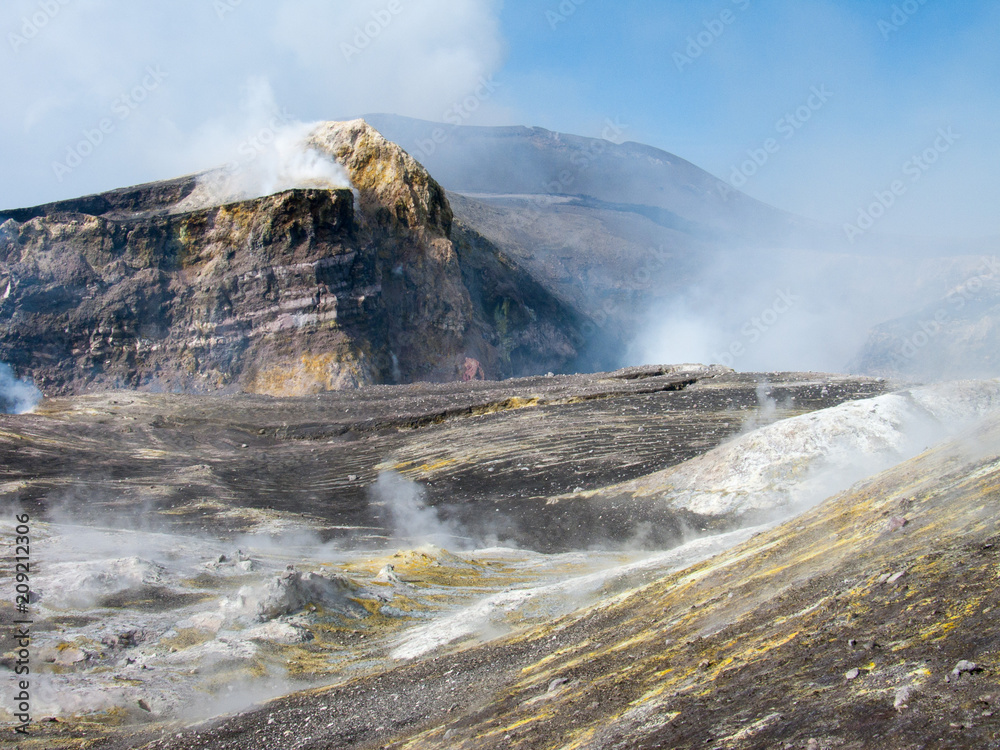 Craters of Etna, Colorful volcanic fields in mount Etna