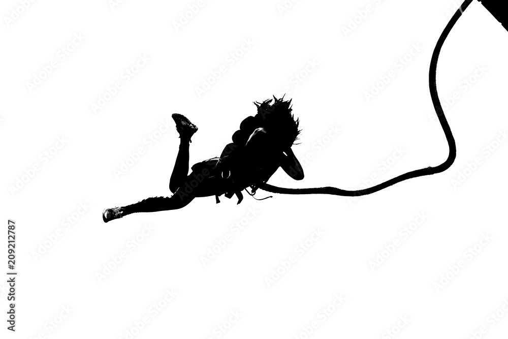 Fototapeta premium Skoki na bungee jako sport ekstremalny i przyjemny