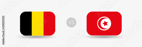 Belgien VS Tunesien - Flaggen