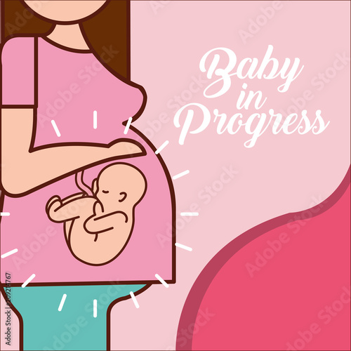 pregnancy fertilization baby in progress vector illustration