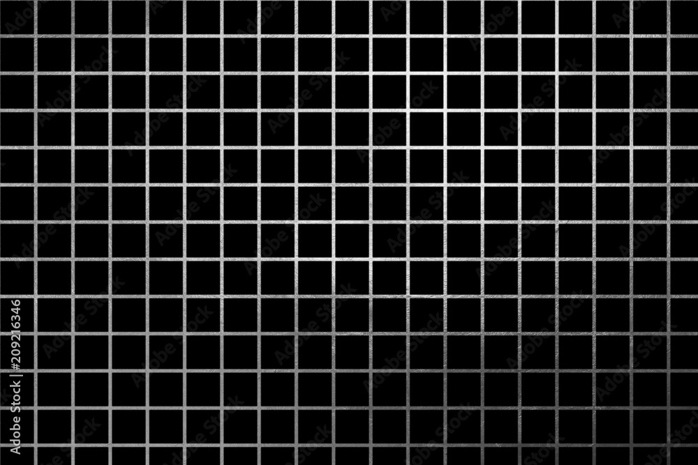 Fototapeta premium Square pattern silver texture shiny luxury digital abstract background. Design element
