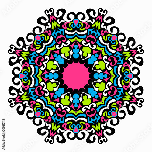 ethnic tribal ornament on white background qualitative vector illustration for your design