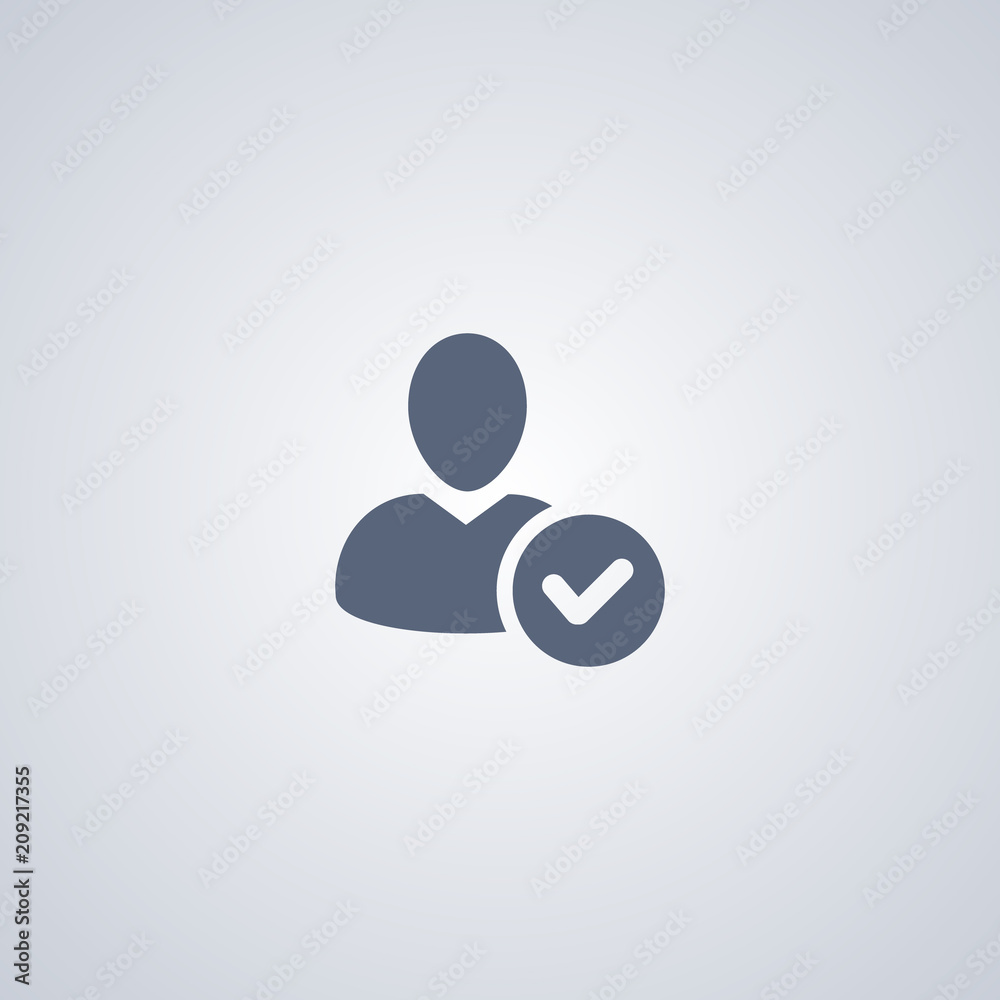 Personal identity confirmation icon Personal identity confirmation icon