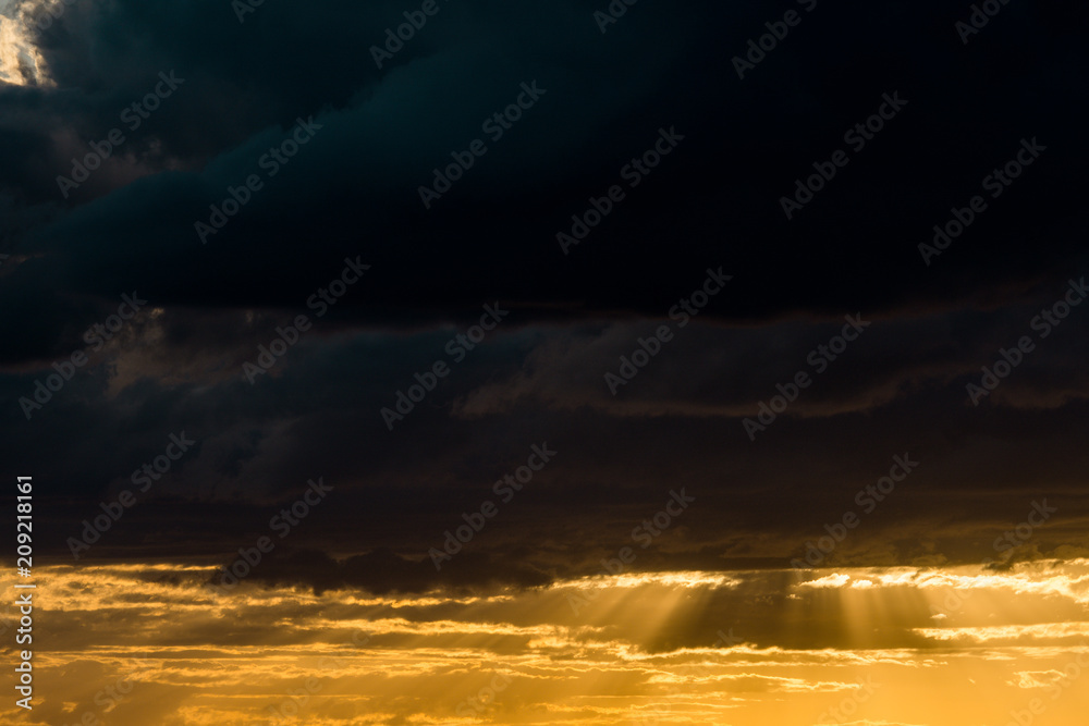 black cloud over the city