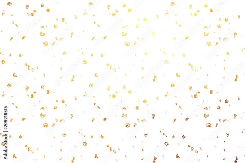 Golden texture pattern on white background for print and design. Dynamic digital creative abstract.