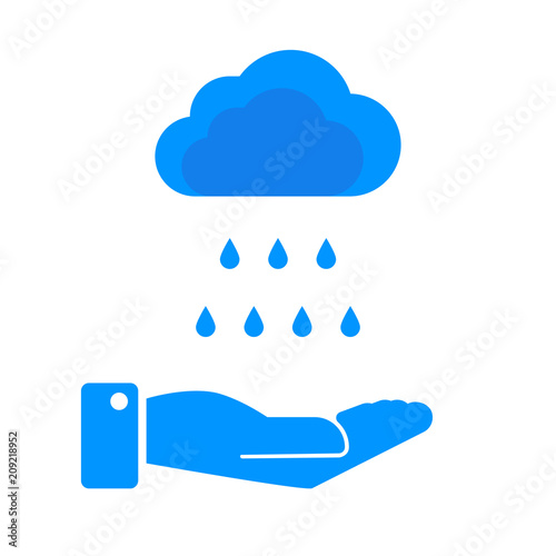 Rainwater harvesting icon