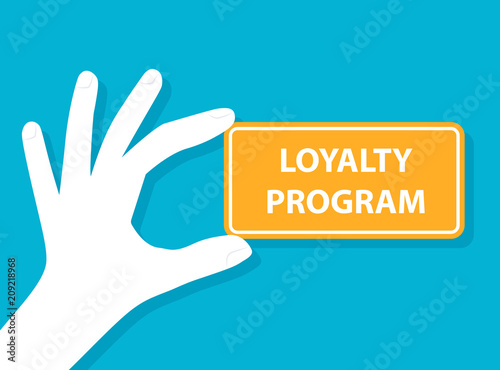 Hand holding loyalty program card