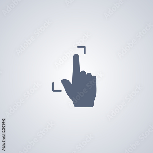 Gesture touch scale icon