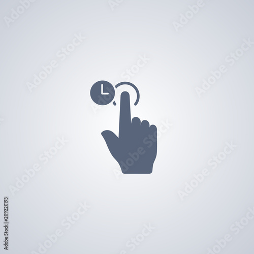 Gesture click retention icon, Delay icon