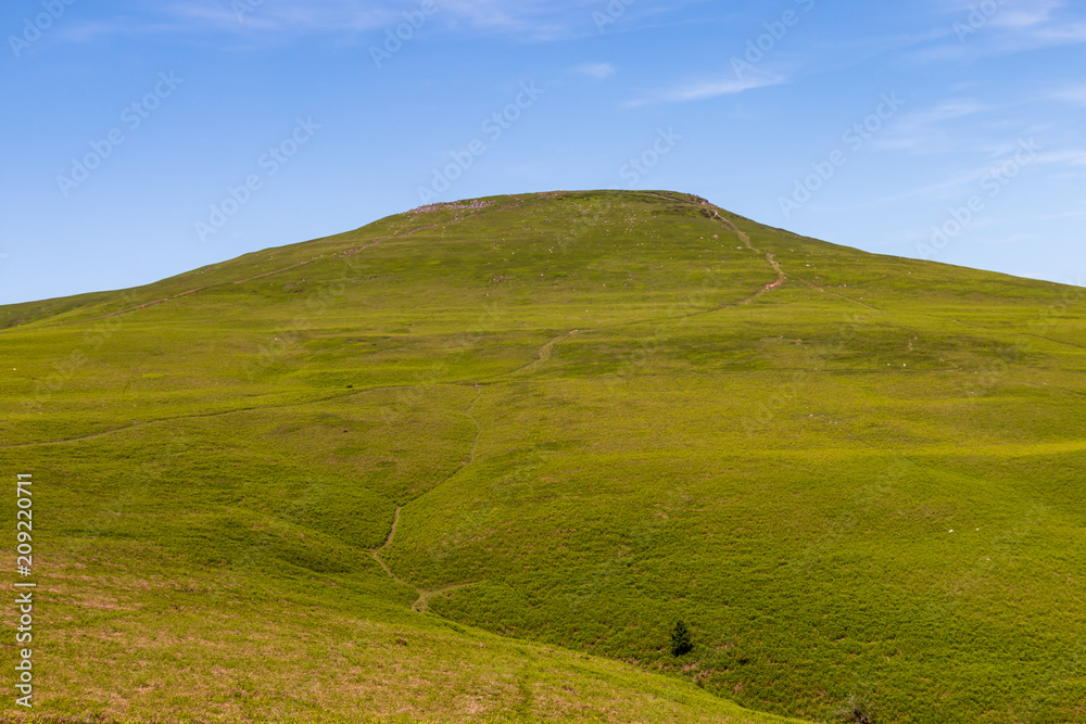 Tracks and walking trails on the Sugar Loaf mountain in the Brecon Beacons Tracks and walking trails on the Sugar Loaf mountain in the Brecon Beacons