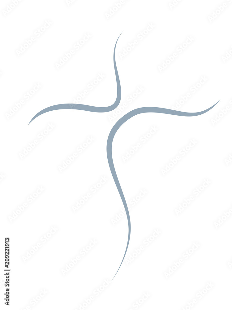 Fototapeta premium Isolated vector christian cross