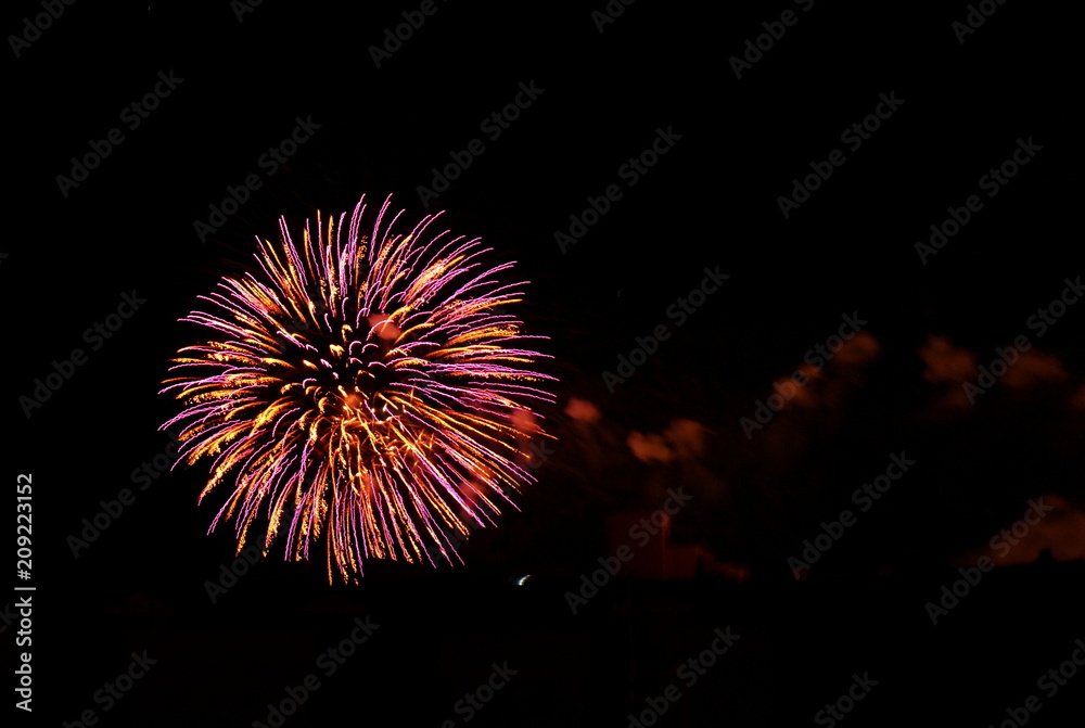 Fuegos de artificio de vivos colores Fuegos de artificio de vivos colores