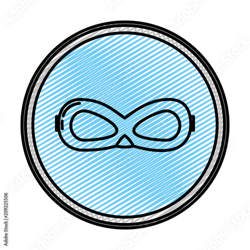 doodle crime mask face accessory emblem