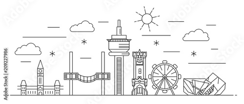 Canada panorama, line style