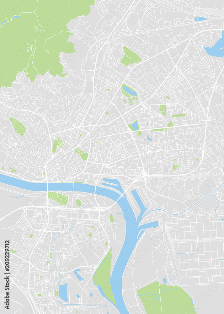 Naklejka premium Bratislava colored vector map