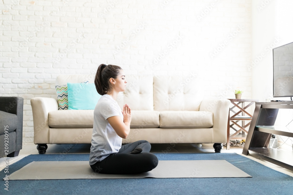 Beautiful woman doing yoga meditation Beautiful woman doing yoga meditation