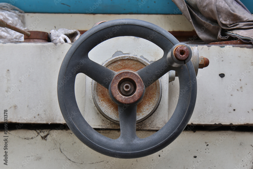 The Crank Handle on the old lathe mechanism Stock Photo Adobe Stock
