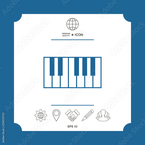 Piano keyboard icon