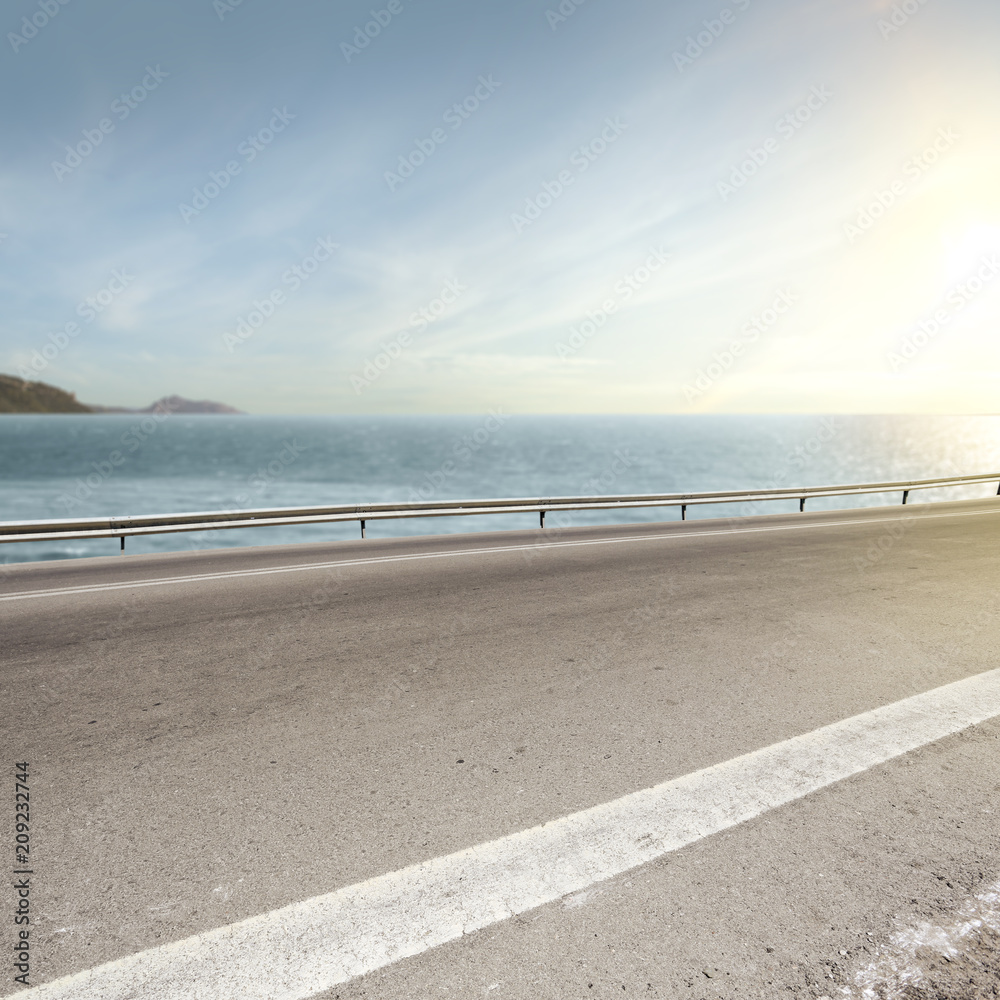 summer road background and free space for your decoration. 