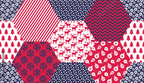 Xmas classic patchwork seam...