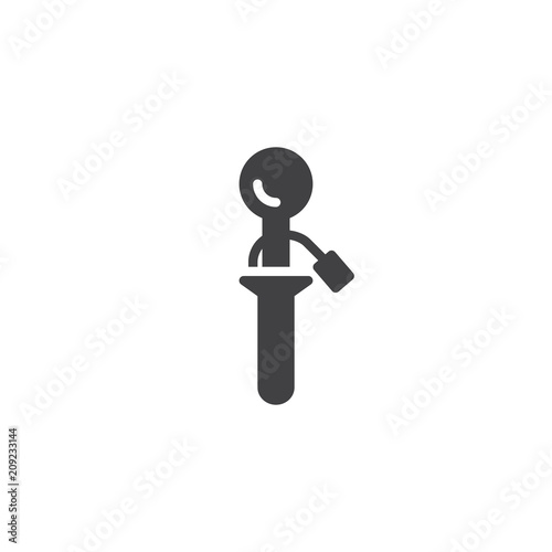 Ice cream scoop vector icon. filled flat sign for mobile concept and web design. Spoon for ice cream simple solid icon. Symbol, logo illustration. Pixel perfect vector graphics