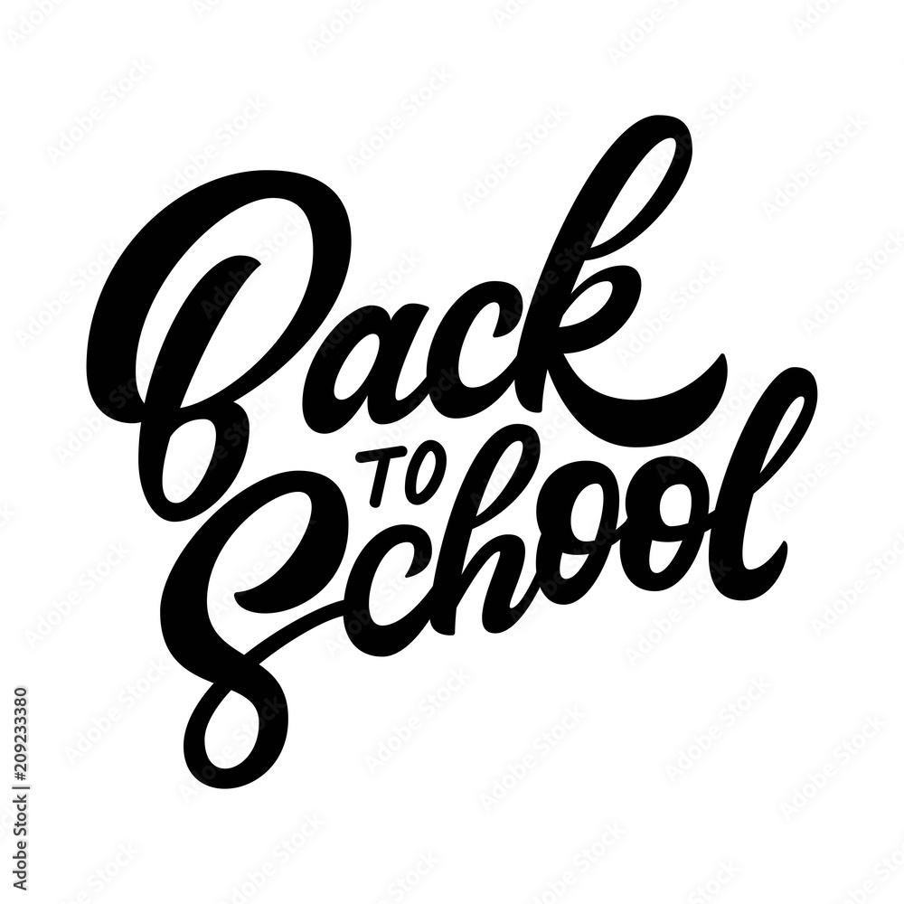 Back To School Calligraphic Design. Hand Drawn Vector Lettering Of Phrase  Back To School. School Sale Black Lettering Isolated On White Background.  Royalty Free SVG, Cliparts, Vectors, and Stock Illustration. Image 66481910.
