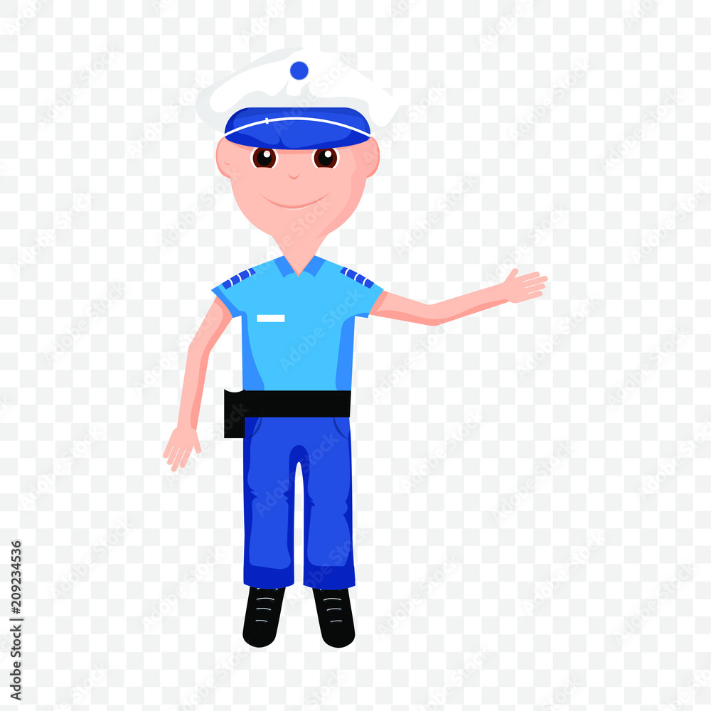 Illustration eines Jungen in Uniform