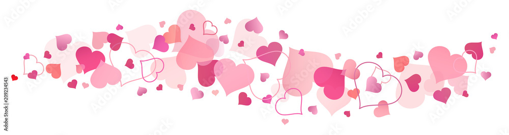 Hearts Banner Red/Rose/Pink Hearts Banner Red/Rose/Pink