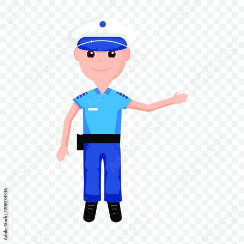 Illustration eines Jungen in Uniform