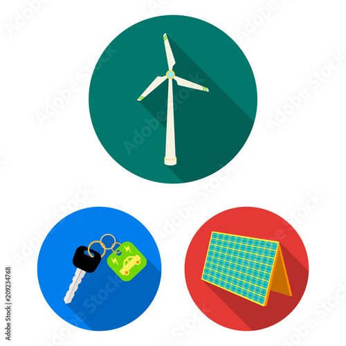 Bio and ecology flat icons in set collection for design. An ecologically pure product vector symbol stock web illustration.