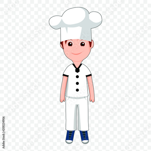 Illustration eines jungen Koch