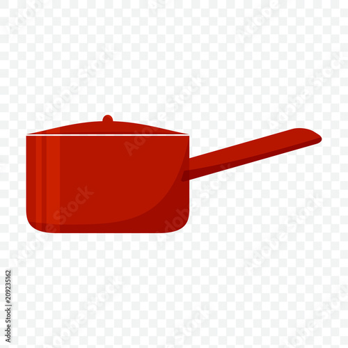 Illustration einer roten Kasserolle
